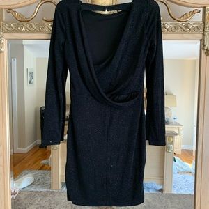 Midnight blue little sparkle fitted dress